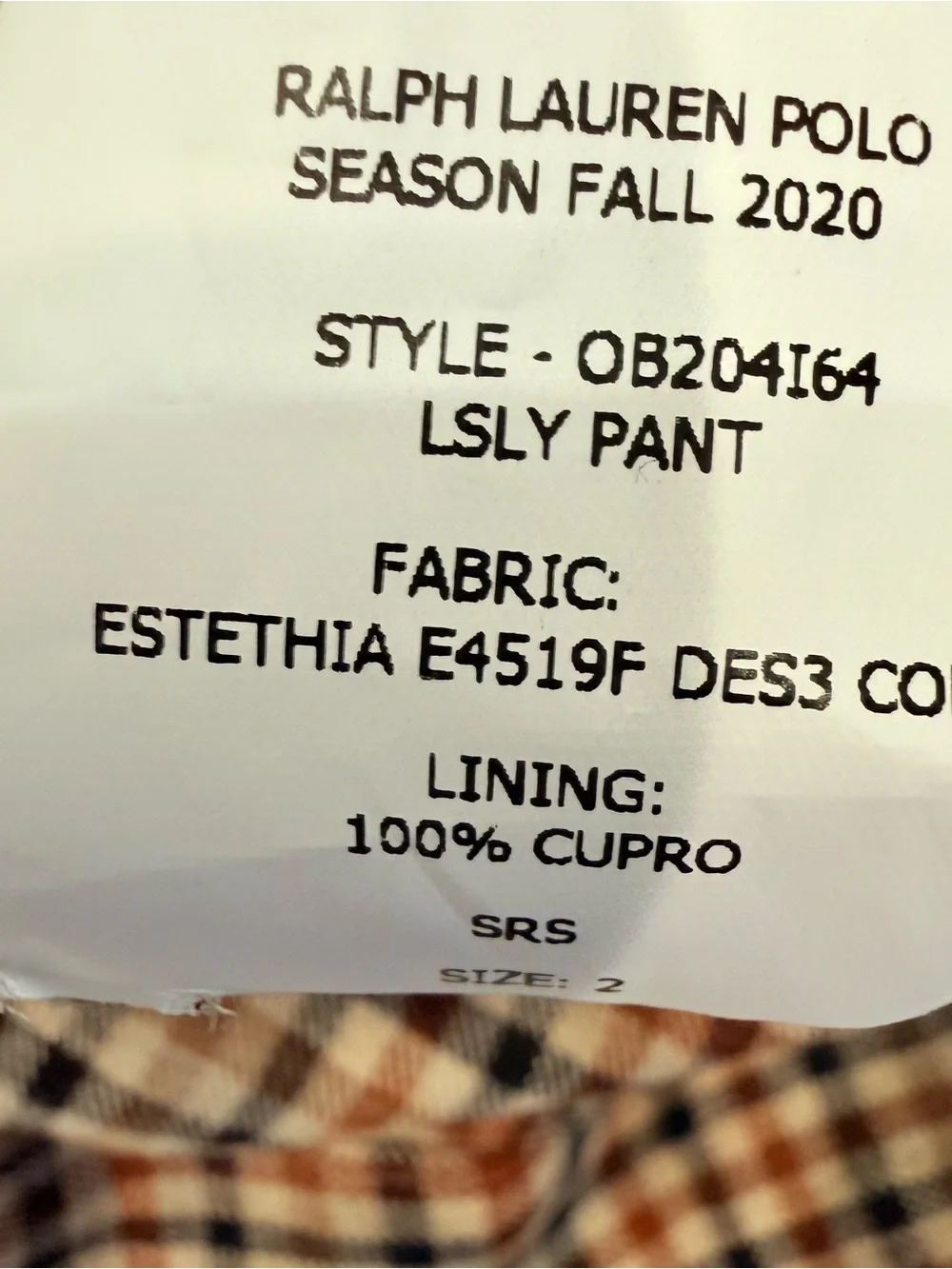 Polo Ralph Lauren women’s brand inner